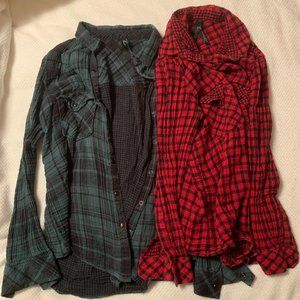 Sevens - Women’s flannel button down bundle
